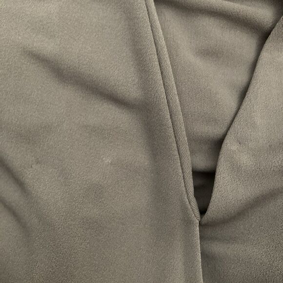 MM Lafleur Deneuve Surplice Faux Wrap Top MEDIUM Taupe Crepe Capsule Wardrobe - Picture 11 of 11